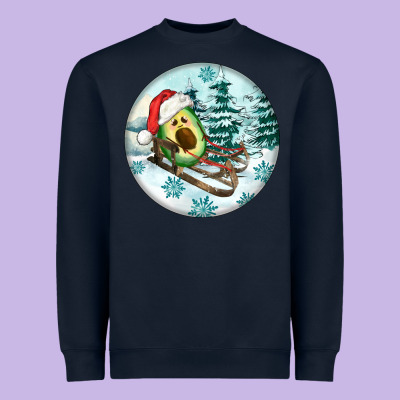 Slide Avocado Heavyweight Sweatshirt Designed By Fadigitalartstudio