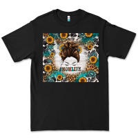 Black mom life messy bun western Premium Tee - Jasminsmagicworld