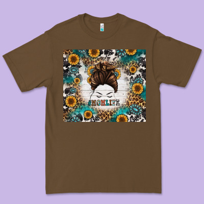 Mom Life Messy Bun Western Premium Tee Designed By Jasminsmagicworld