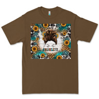 Cacao mom life messy bun western Premium Tee - Jasminsmagicworld