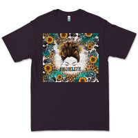 Plum mom life messy bun western Premium Tee - Jasminsmagicworld