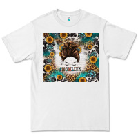 White mom life messy bun western Premium Tee - Jasminsmagicworld