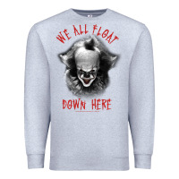 Heather Grey It Movie Pennywise We All Float Down Here Premium Sweatshirt - minhPixels