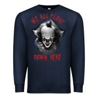 Navy It Movie Pennywise We All Float Down Here Premium Sweatshirt - minhPixels