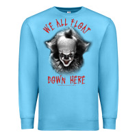 Ocean Blue It Movie Pennywise We All Float Down Here Premium Sweatshirt - minhPixels