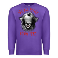 Purple It Movie Pennywise We All Float Down Here Premium Sweatshirt - minhPixels