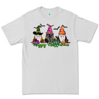 Dove Grey Happy Halloween Gnome Pumpkin Premium Tee - RanaPortraitStore