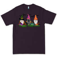 Plum Happy Halloween Gnome Pumpkin Premium Tee - RanaPortraitStore