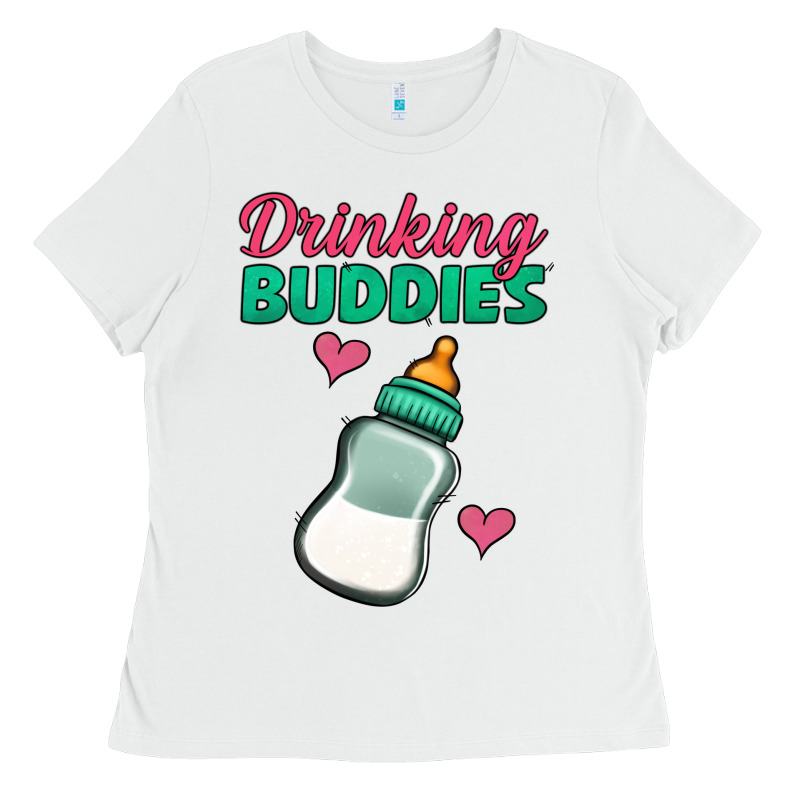 Drinking Buddies Baby Bottle Ladies Tee by Jasminsmagicworld | Teevron