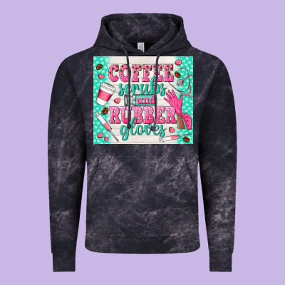 Coffee Scrubs And Rubber Gloves Vintage Hoodie Designed By Tumblerdesignbyshophia