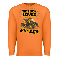 Carrot Kids Atv Outfit 4 Wheeler Mudding Gift- Boys Four Wheeler Premium Sweatshirt - minhPixels