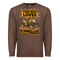Chestnut Kids Atv Outfit 4 Wheeler Mudding Gift- Boys Four Wheeler Premium Sweatshirt - minhPixels