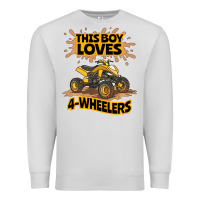 Dove Grey Kids Atv Outfit 4 Wheeler Mudding Gift- Boys Four Wheeler Premium Sweatshirt - minhPixels