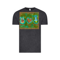 Vintage Black peace love lab tech Vintage Tee - TumblerDesignByShophia
