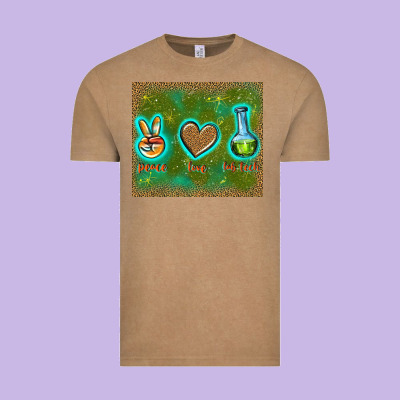 Peace Love Lab Tech Vintage Tee Designed By Tumblerdesignbyshophia