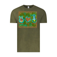 Vintage Olive peace love lab tech Vintage Tee - TumblerDesignByShophia