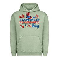 Pigment Oil Green all american boy Urban Hoodie - AdoDesignShop