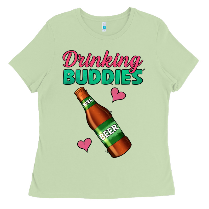 Drinking Buddies Beer Bottle Ladies Tee by Jasminsmagicworld | Teevron