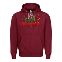 Burgundy my first Christmas Zipper Hoodie - CowhideDigitalArt