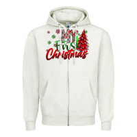 Oatmeal Heather my first Christmas Zipper Hoodie - CowhideDigitalArt