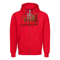 Red my first Christmas Zipper Hoodie - CowhideDigitalArt