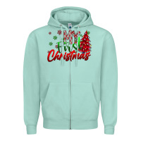 Seafoam my first Christmas Zipper Hoodie - CowhideDigitalArt