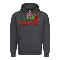 Smoke my first Christmas Zipper Hoodie - CowhideDigitalArt