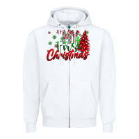 White my first Christmas Zipper Hoodie - CowhideDigitalArt