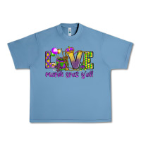 Pebble Blue Love Mardi Gras Y'all Urban Heavy Tee - HowdyJamesFarm