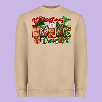 Christmas Nurse Crew Heavyweight Sweatshirt Designed By Fadigitalartstudio