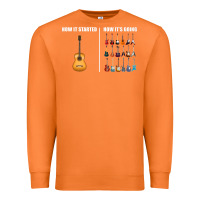 Carrot Guitars How it Started How It's Going Guitar Players Funny Premium Sweatshirt - minhPixels