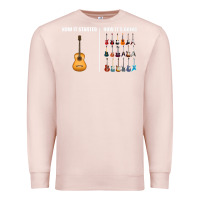 Pale Pink Guitars How it Started How It's Going Guitar Players Funny Premium Sweatshirt - minhPixels