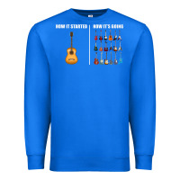 True Royal Guitars How it Started How It's Going Guitar Players Funny Premium Sweatshirt - minhPixels