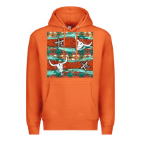 Carrot western aztec bull skull stars seamless pattern Premium Hoodie - BundleAndBundleShop