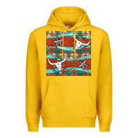 Lemon western aztec bull skull stars seamless pattern Premium Hoodie - BundleAndBundleShop