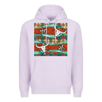 Lilac western aztec bull skull stars seamless pattern Premium Hoodie - BundleAndBundleShop