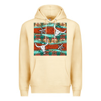 Pina Colada western aztec bull skull stars seamless pattern Premium Hoodie - BundleAndBundleShop