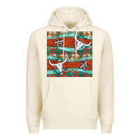 Tofu western aztec bull skull stars seamless pattern Premium Hoodie - BundleAndBundleShop