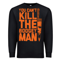 Black oogeyman halloween horror distressed quote orange Premium Sweatshirt - minhPixels