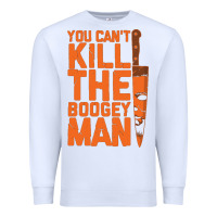 White oogeyman halloween horror distressed quote orange Premium Sweatshirt - minhPixels