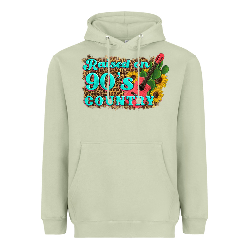 Raised 90's Country Guitar Cactus Sunflower's Heavyweight Hoodie by Artiststas | Teevron