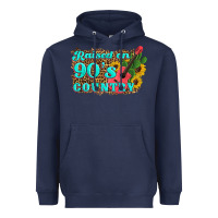 Navy raised 90's country guitar cactus sunflower's Heavyweight Hoodie - Artiststas