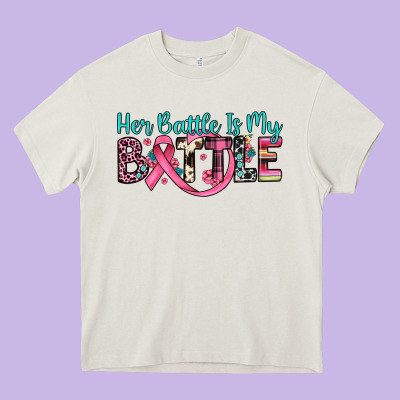 Her Battle Is My Battle Heavy Core Tee Designed By Jahusdesignshop