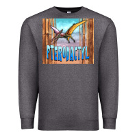 Charcoal Heather dinosaur pterodactyl Premium Sweatshirt - Artiststas
