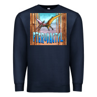 Navy dinosaur pterodactyl Premium Sweatshirt - Artiststas