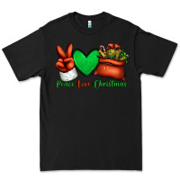 Black peace love Christmas Santa Claus hand Premium Tee - Jasminsmagicworld