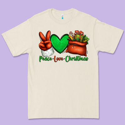 Peace Love Christmas Santa Claus Hand Premium Tee Designed By Jasminsmagicworld