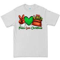 Dove Grey peace love Christmas Santa Claus hand Premium Tee - Jasminsmagicworld