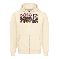 Sandshell American mama Zipper Hoodie - CowhideDigitalArt