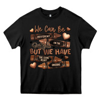 Black we can be different on the outside but we have the Heavy Core Tee - LillyAllenDesigns